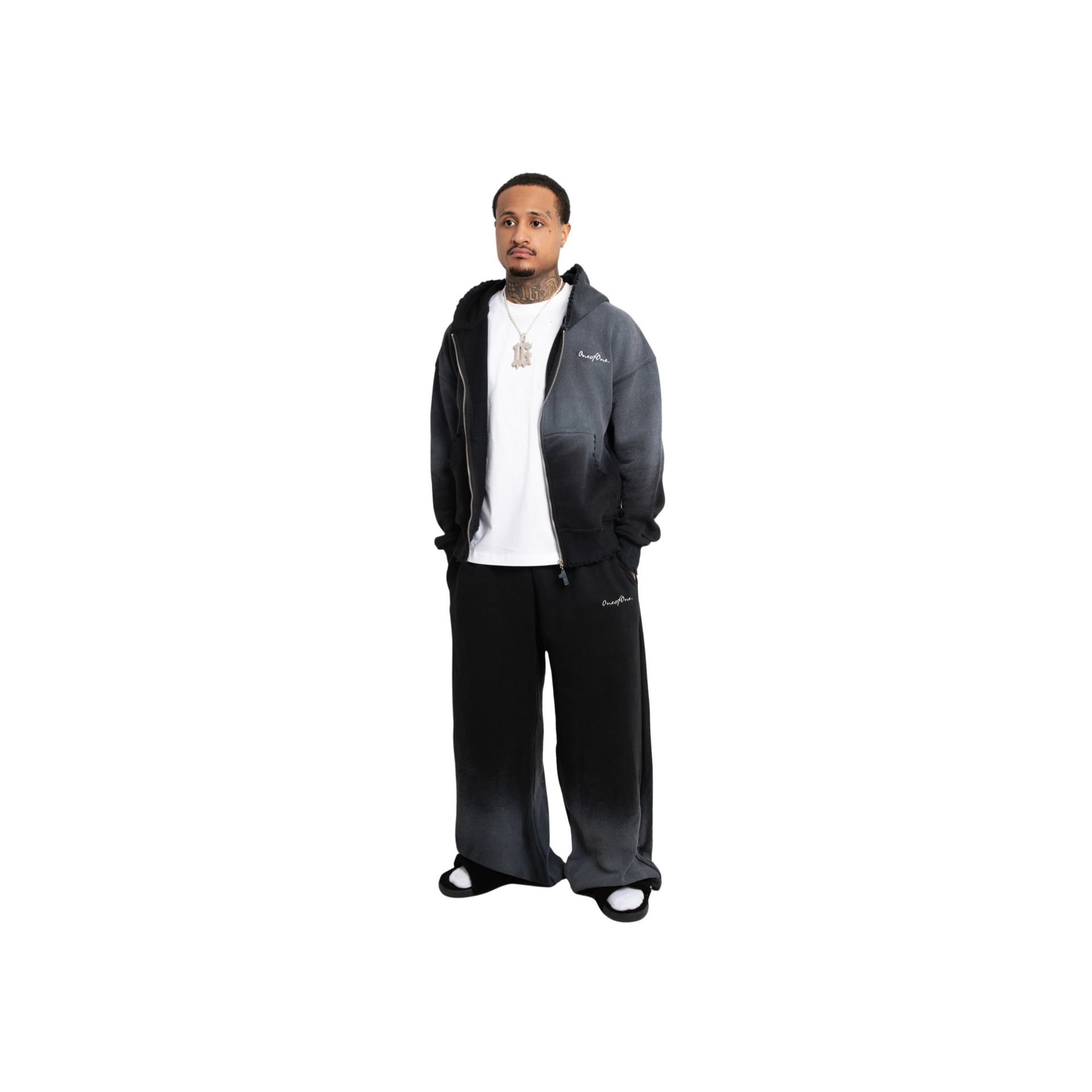 Essential Wash Tracksuit Black